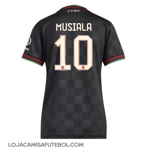 Camisa de Futebol Bayern Munich Jamal Musiala #10 Equipamento Alternativo Mulheres 2025-26 Manga Curta Camisa de Futebol Bayern Munich Jamal Musiala #10 Equipamento Alternativo Mulheres 2025-26 Manga Curta